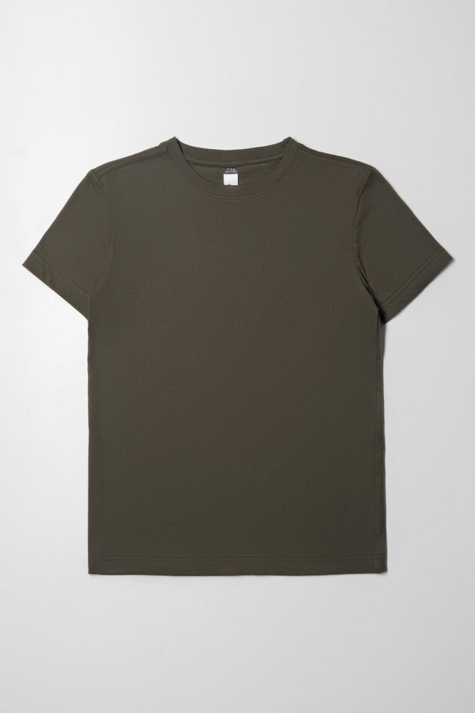 Short Sleeve Crew Neck T-Shirt Dark Green