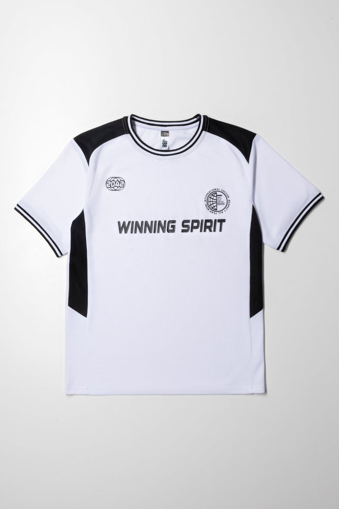 Soccer Short Sleeve T-Shirt White