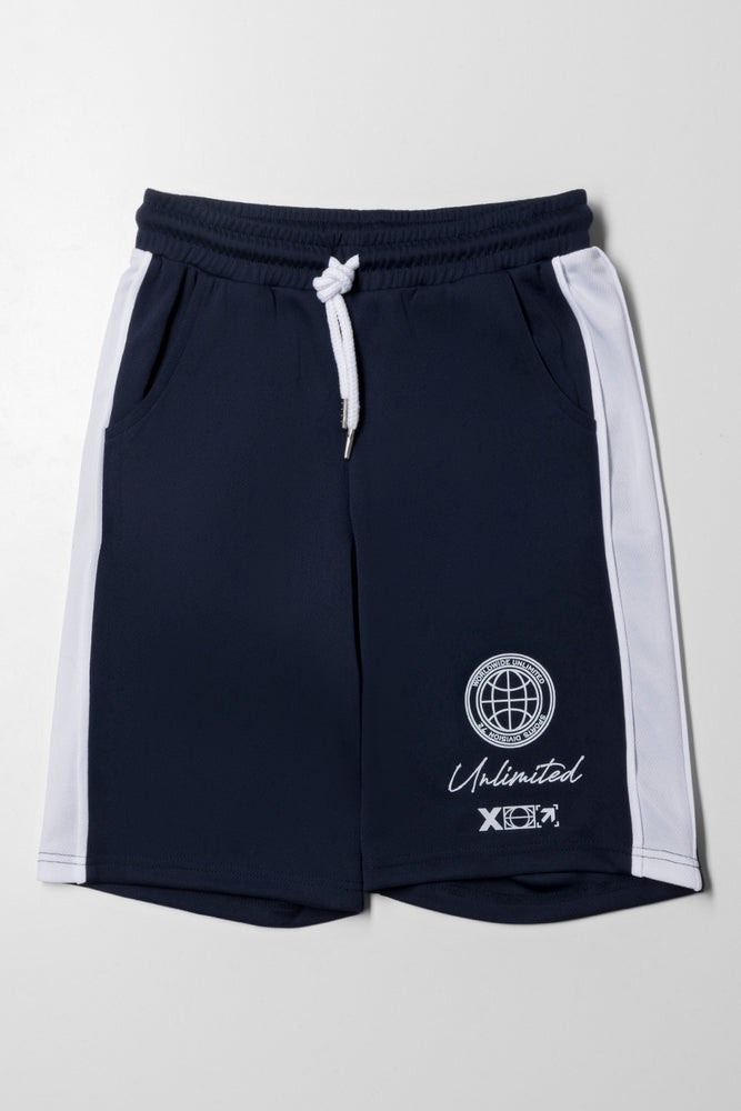 Basketball Short Navy And White