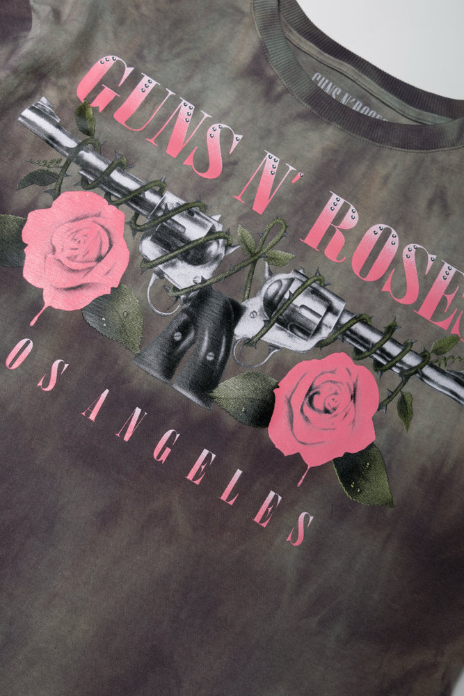 Guns And Roses Oversized T-Shirt Dark Grey