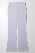 Rib Waist Flare Legging Grey