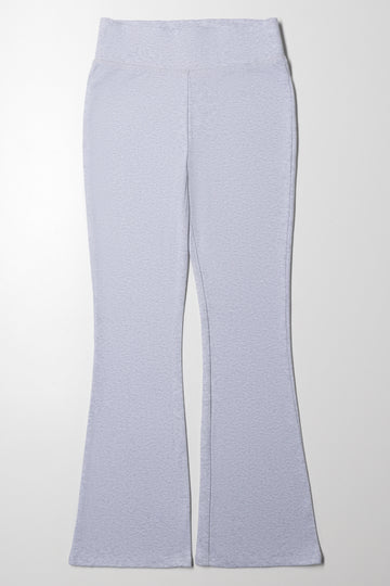 Rib Waist Flare Legging Grey