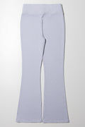 Rib Waist Flare Legging Grey (2)