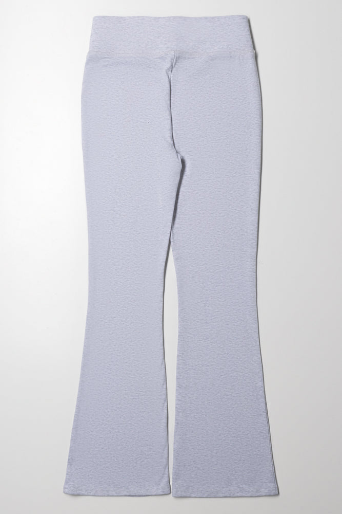 Rib Waist Flare Legging Grey (2)