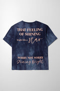 That Feeling Of Shining Oversized T-Shirt Navy (2)