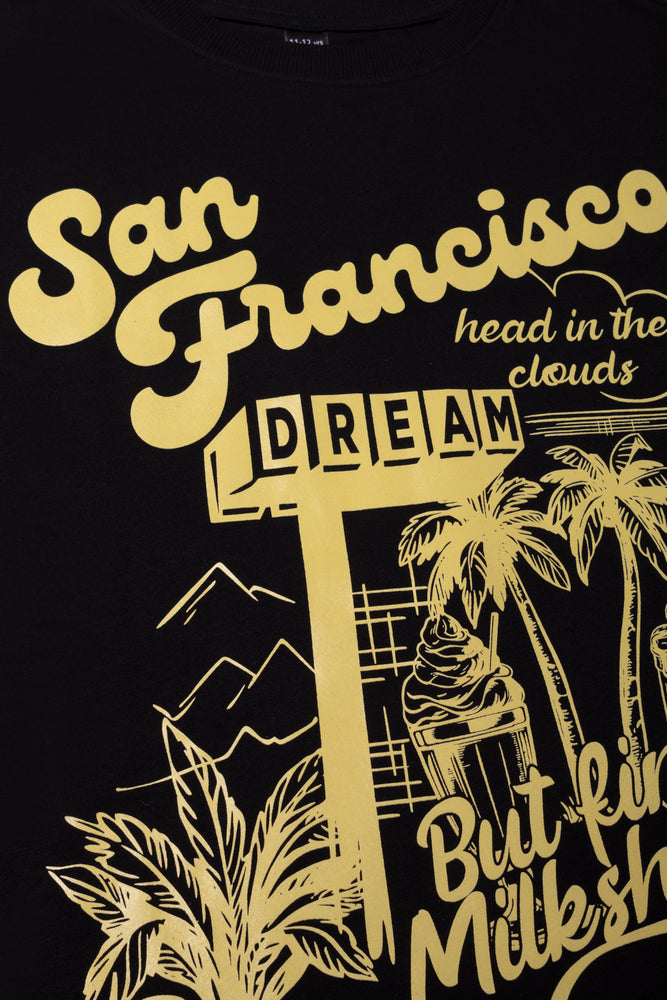 San Fransisco Oversized T-Shirt Black