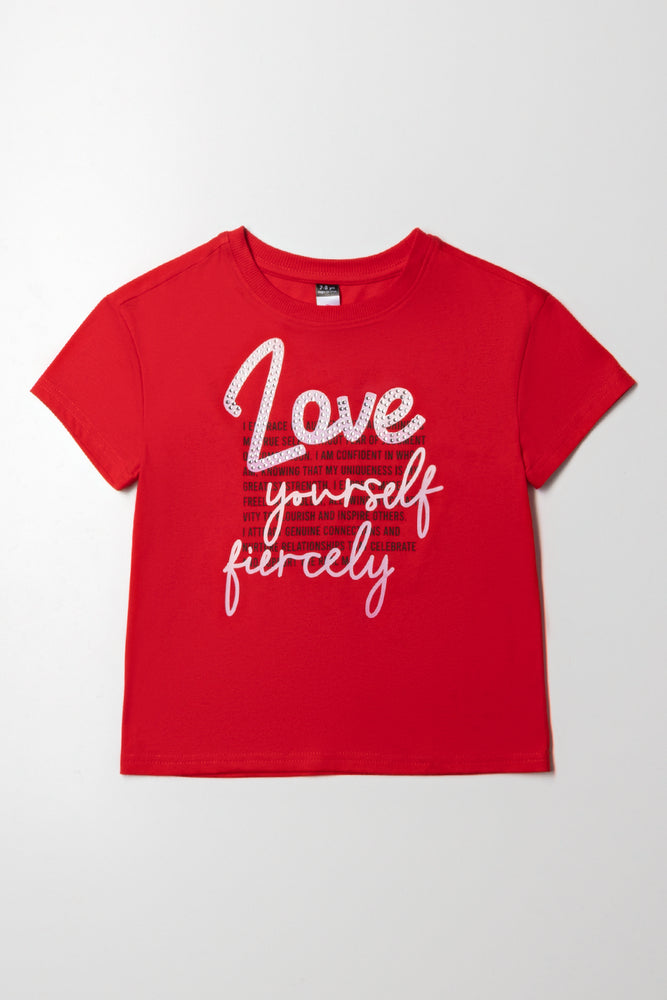 Love Short Sleeve T-Shirt Red