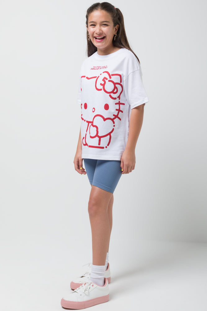 Hello Kitty Oversized T-Shirt White