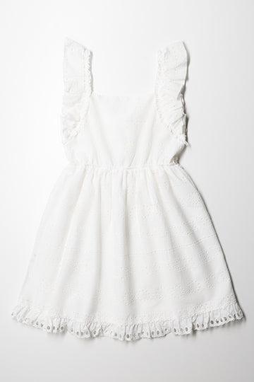 Anglaise A Line Dress White