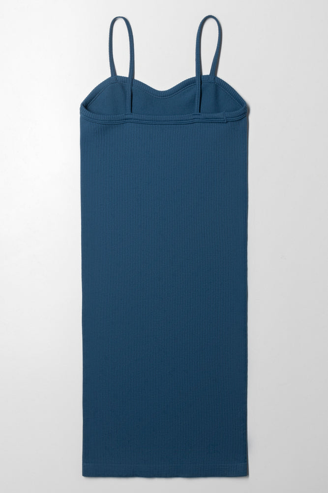 Seamless Strappy Dress Teal (2)