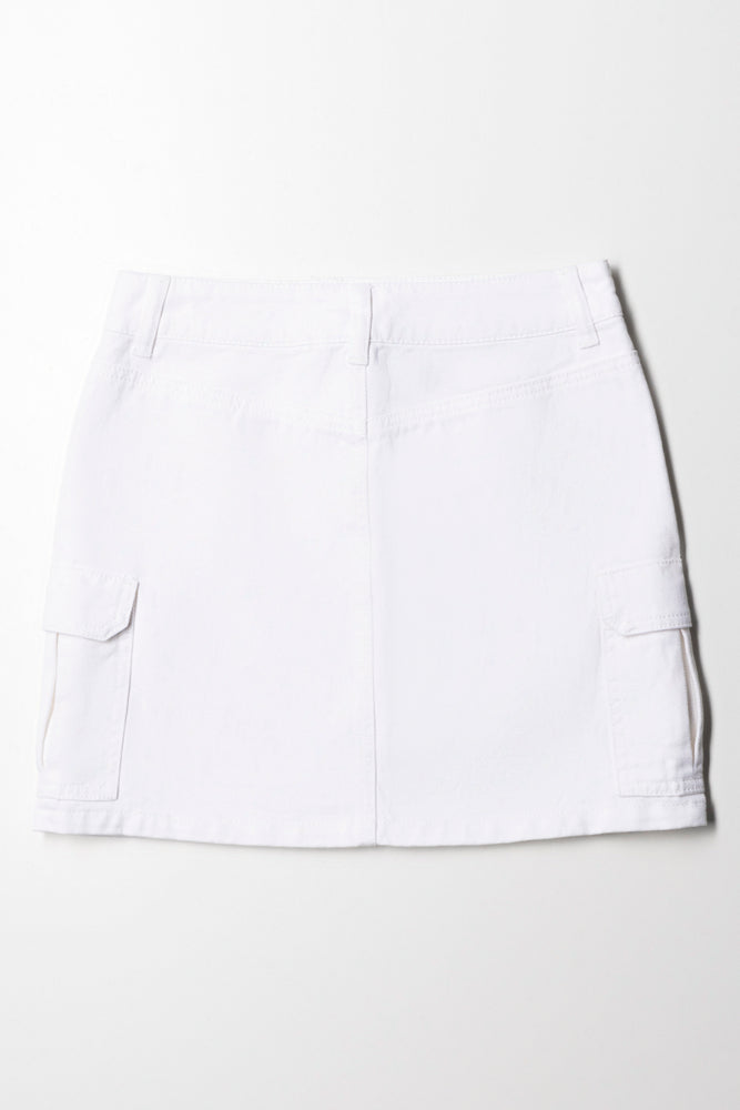 Cargo Mini Skirt White (2)