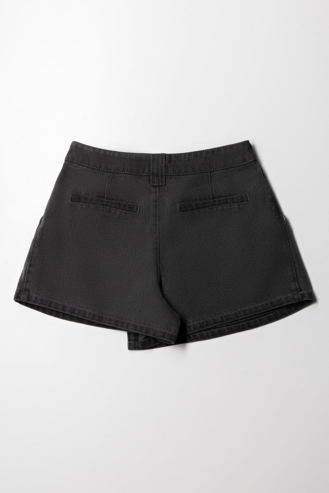 A-Line Denim Skort Black (3)