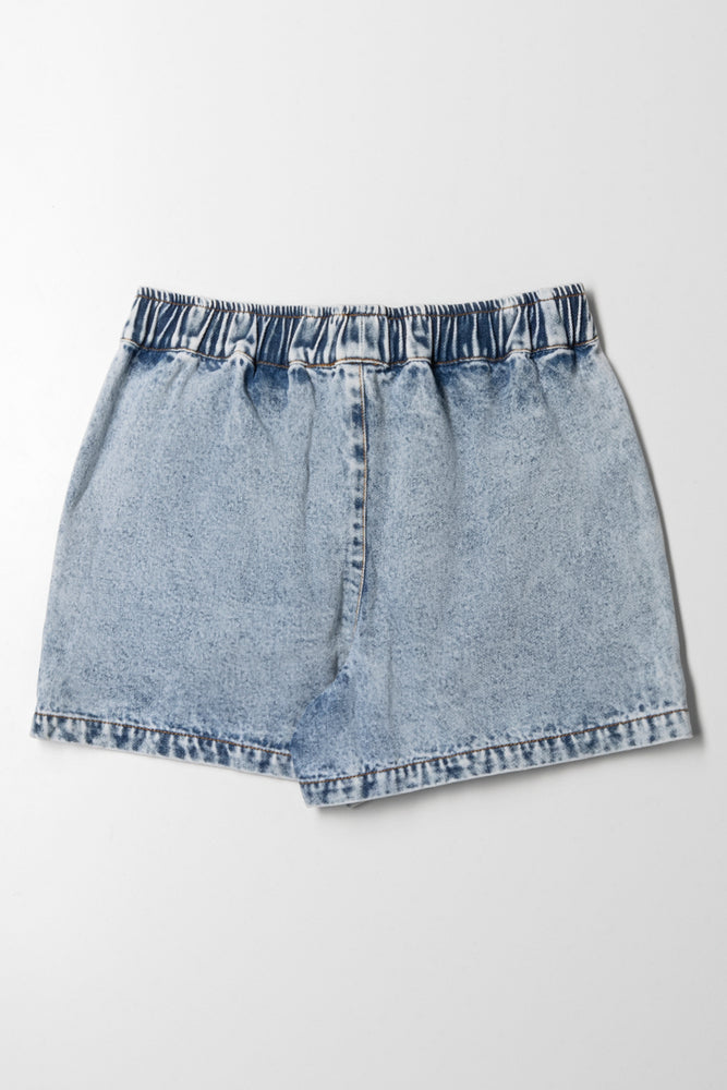 Denim Pull On Short Blue (2)