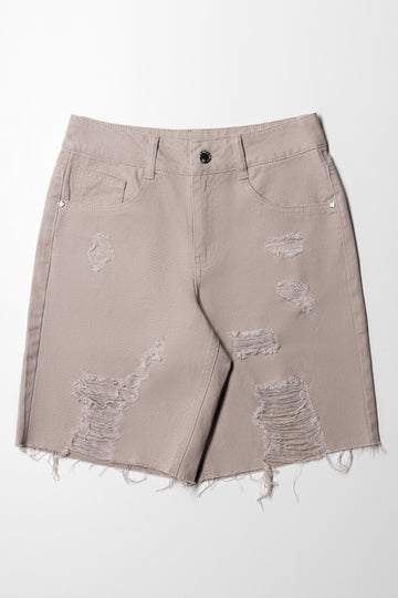 Rip And Repair Bermuda Shorts Natural