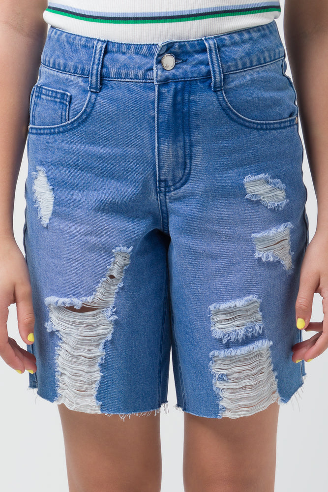 Rip And Repair Bermuda Shorts Blue (1)