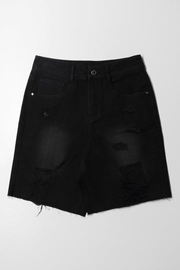 Rip And Repair Bermuda Shorts Black