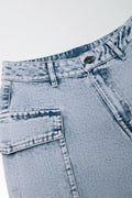 Denim Short With Pockets Blue (1)