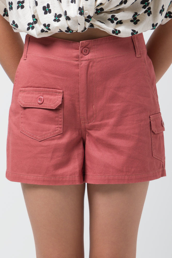 Cargo Pocket Shorts Coral (1)