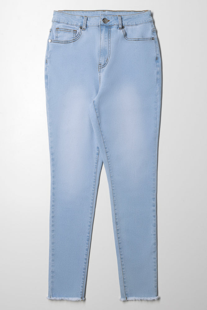 Curvy Skinny Denim Jeans Light Blue