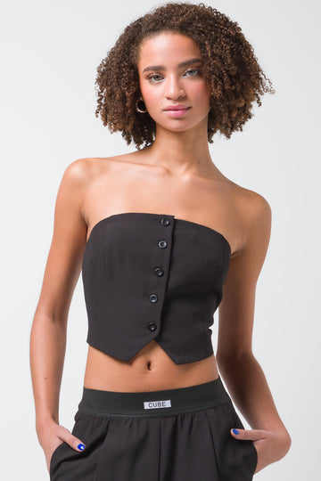 Strapless Waistcoat Black