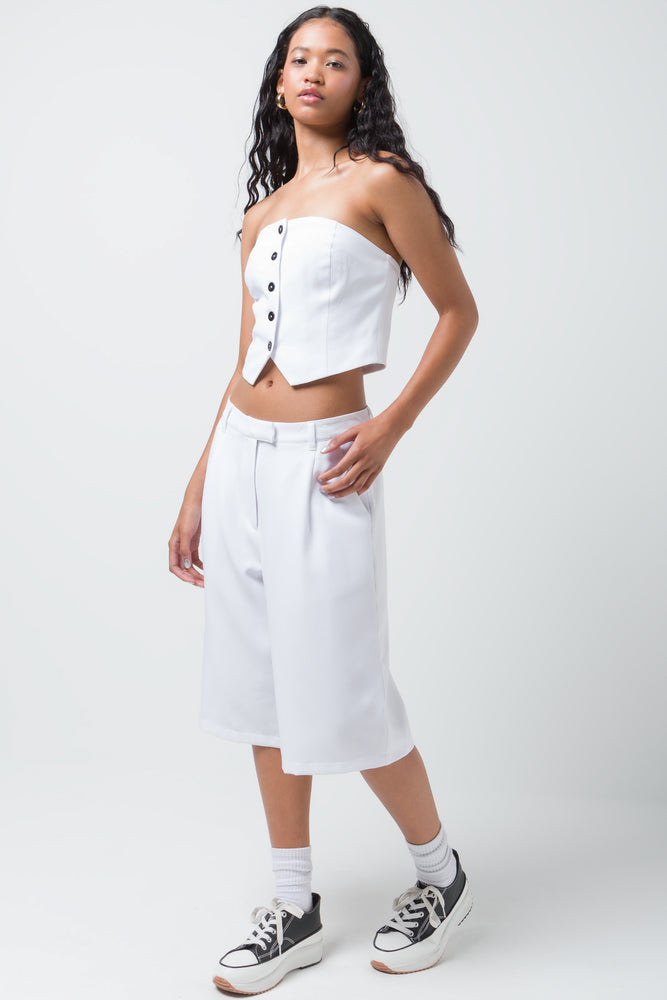 Strapless Waistcoat White