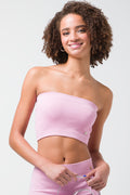 Shimmer Tube Top Light Pink