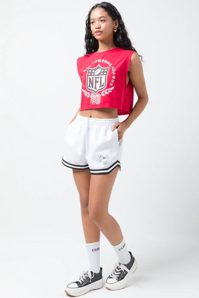 NFL Oversized Muscle T-Shirt Red (1)