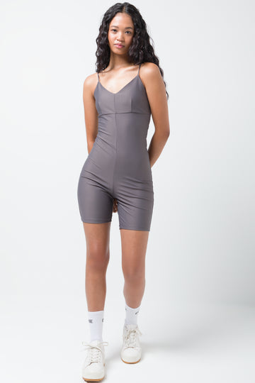 Slinky Playsuit Dark Grey