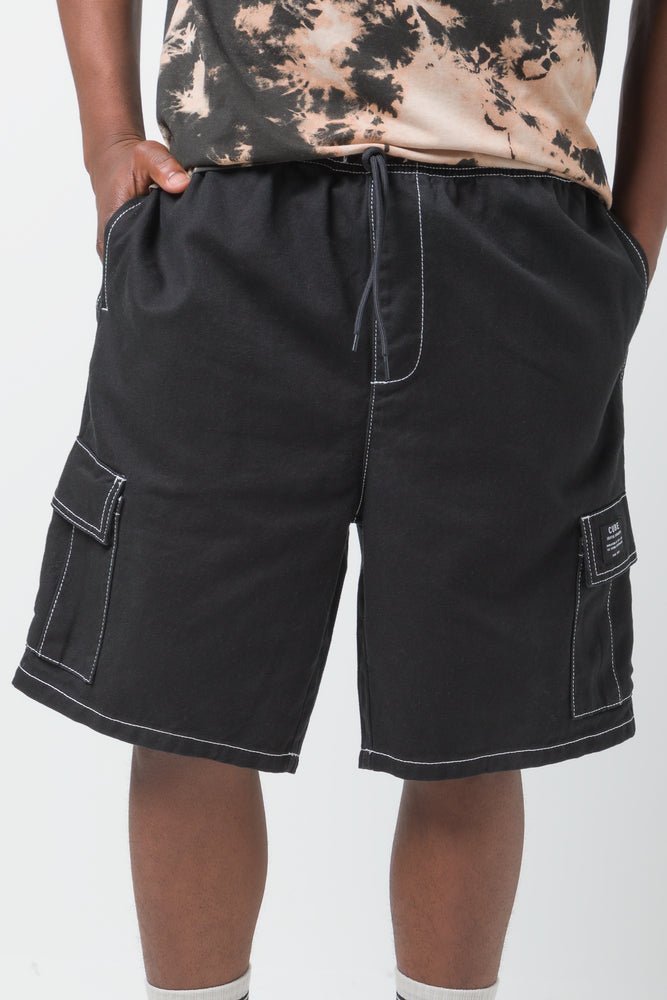 Cargo Denim Short Black