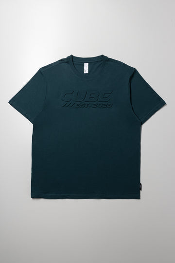 Flocked Print T-Shirt Green