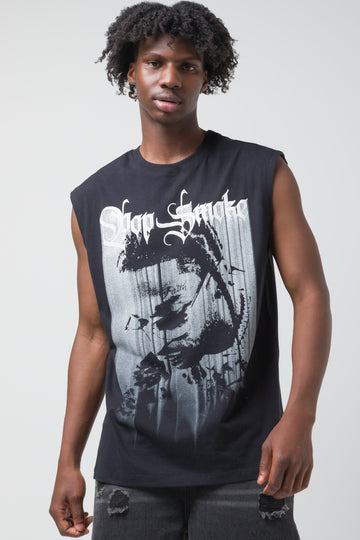 Pop Smoke Muscle Hugger T-Shirt Black