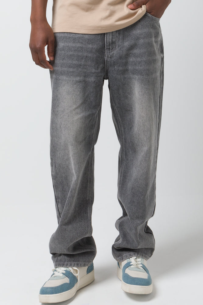 Loose Fit Denim Jeans Grey