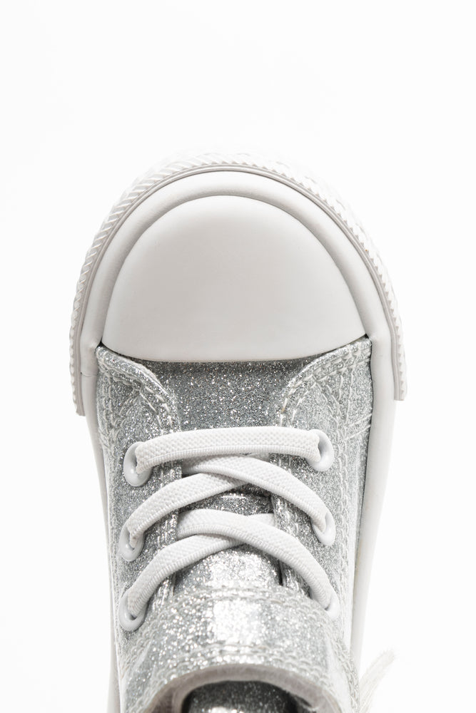 Glitter Hightop Sneaker Silver (4)