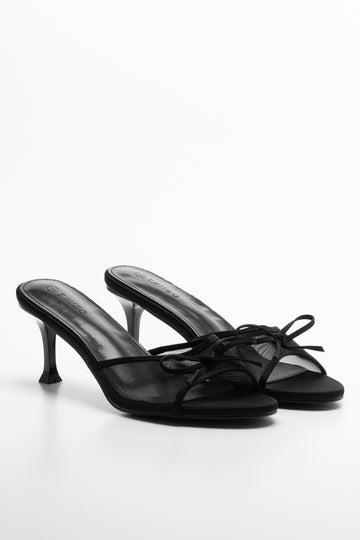 Mesh Heel Sandal Black