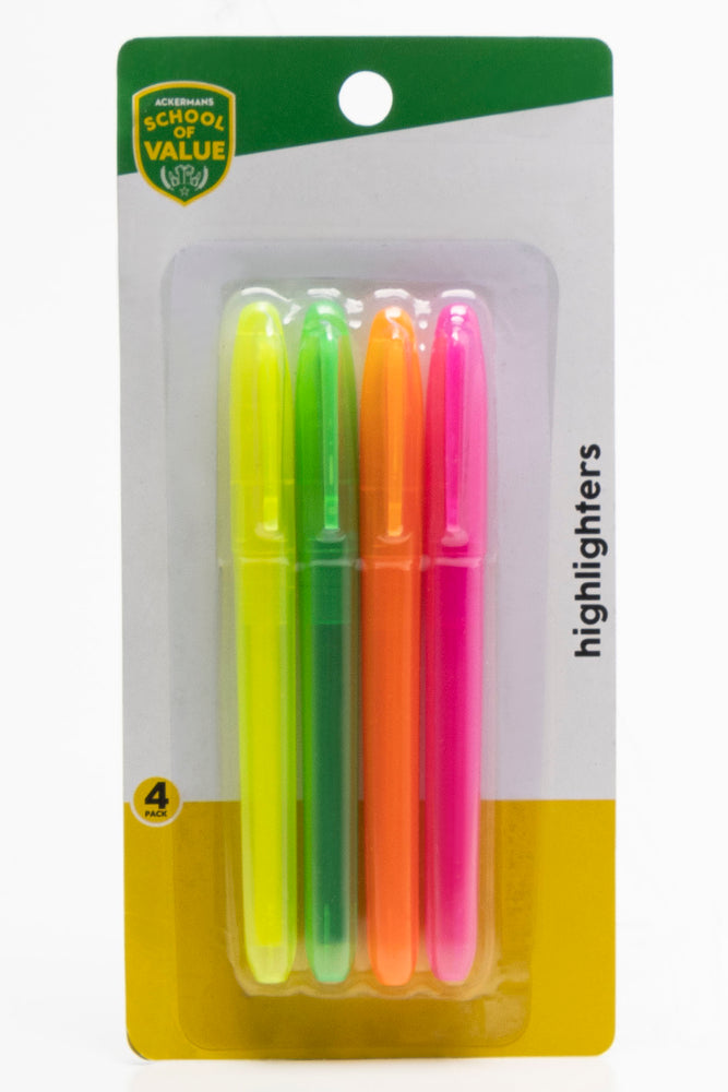 4 Pack Highlighters Multi