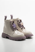 Lace Up Boot Cream