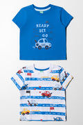 2 Pack Transport T-Shirts Blue And White