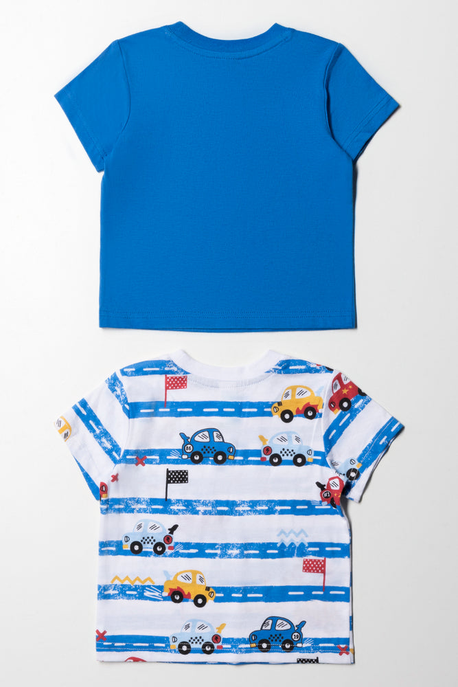 2 Pack Transport T-Shirts Blue And White (3)