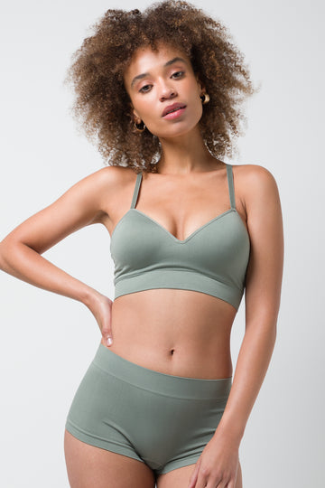 Seam-free Bralette Green