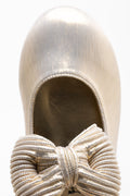 Pleated Bow Heel Gold (4)