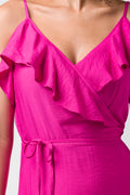 Strappy Wrap Dress Pink (3)