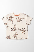 Palm T-Shirt Cream And Brown