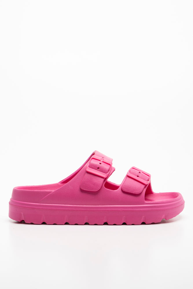 Double Strap Slide Pink