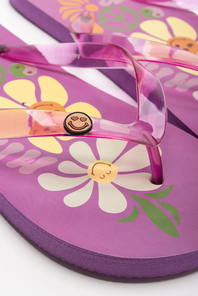 SmileyWorld Flip Flop Purple (2)