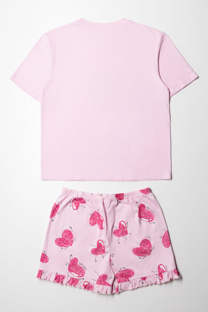 Dream More Short Set Pink (3)