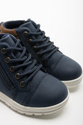 High Top Lace Up Sneaker Navy (2)