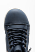 High Top Lace Up Sneaker Navy (4)