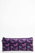 Single Zip Long Pencil Bag Purple