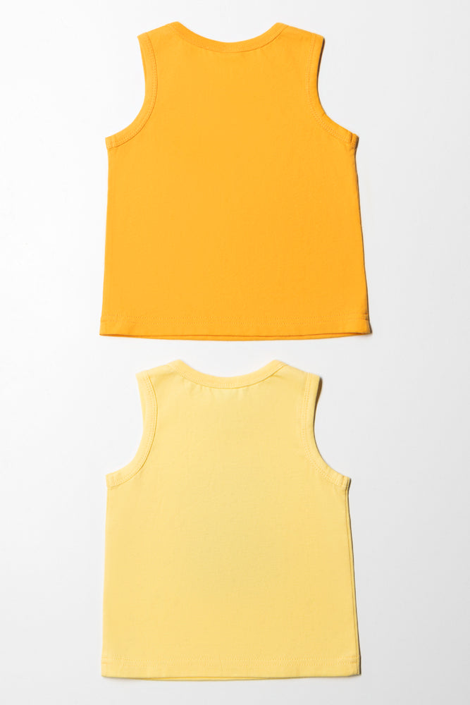 2 Pack Surf Sleeveless T-Shirts Yellow (3)