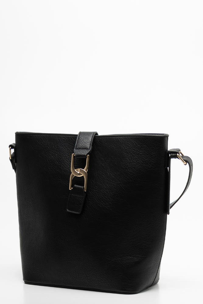 Belted Tote Bag Black